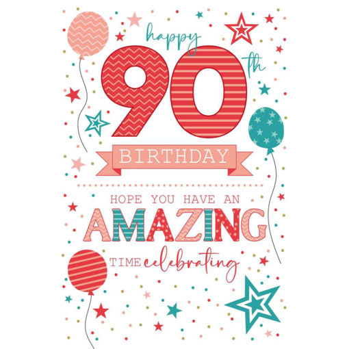 Picture of HAPPY 90TH BIRTHDAY CARD